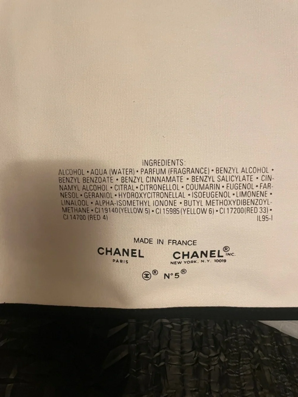 GWP White Canvas N°5 Paris Tote with Black Trim plus mini Chance - Picture 12 of 17